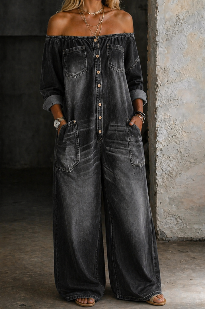 Black Jumpsuit Women with Long Sleeves and Relaxed Fit – Effortless Everyday Style 4