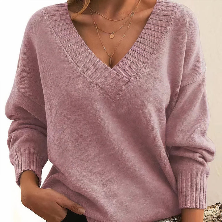 Cashmere Sweater Women with Deep V-Neck and Relaxed Fit – Soft Cashmere Blend Knit for Everyday Comfort 4