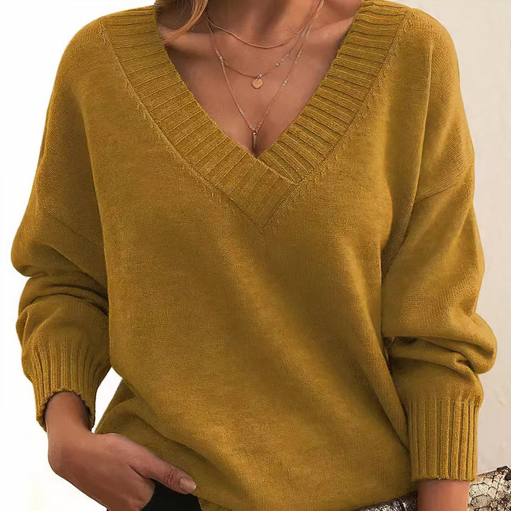 Cashmere Sweater Women with Deep V-Neck and Relaxed Fit – Soft Cashmere Blend Knit for Everyday Comfort 6