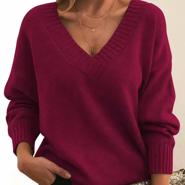 Cashmere Sweater Women with Deep V-Neck and Relaxed Fit – Soft Cashmere Blend Knit for Everyday Comfort 7