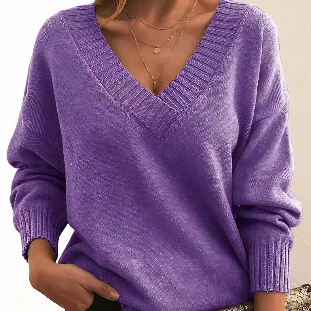 Cashmere Sweater Women with Deep V-Neck and Relaxed Fit – Soft Cashmere Blend Knit for Everyday Comfort 9
