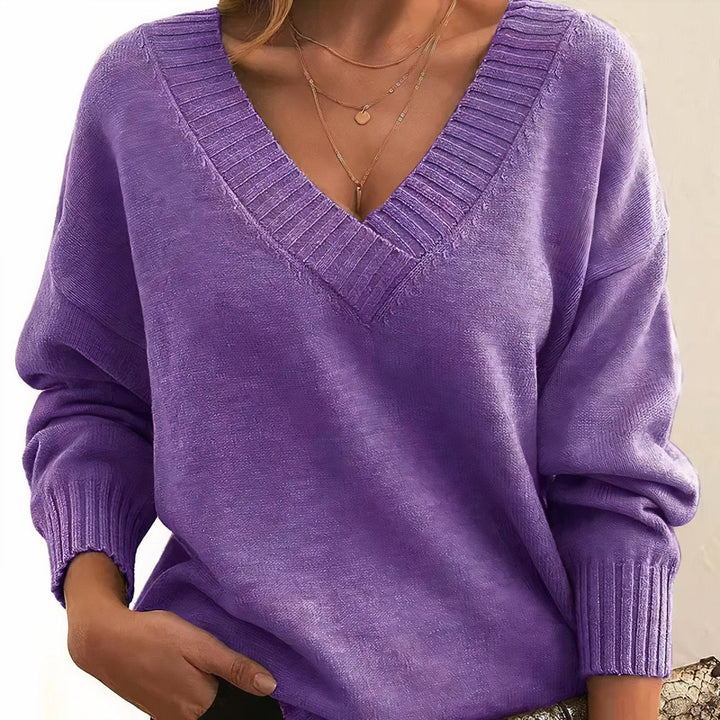 Cashmere Sweater Women with Deep V-Neck and Relaxed Fit – Soft Cashmere Blend Knit for Everyday Comfort 9