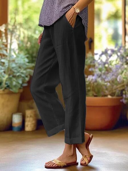 Coastal Breeze Trousers with Relaxed Fit and Pockets – Lightweight Everyday Wear Trousers 3