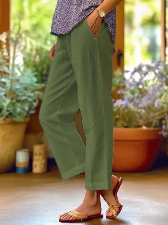 Coastal Breeze Trousers with Relaxed Fit and Pockets – Lightweight Everyday Wear Trousers 5