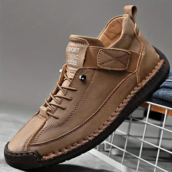 Comfort Support Sneakers featuring breathable leather, shock absorption technology, and an easy on/off design for ultimate comfort and convenience. 8