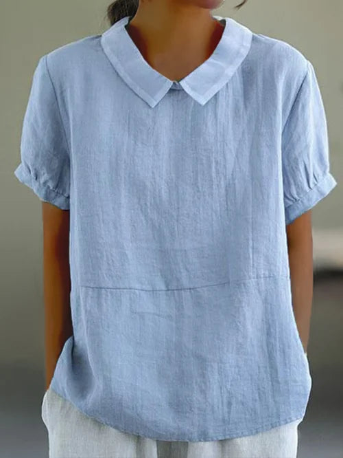 Cotton shirt for women featuring a modern silhouette, made from soft and breathable fabric, perfect for versatile styling on any occasion. 0