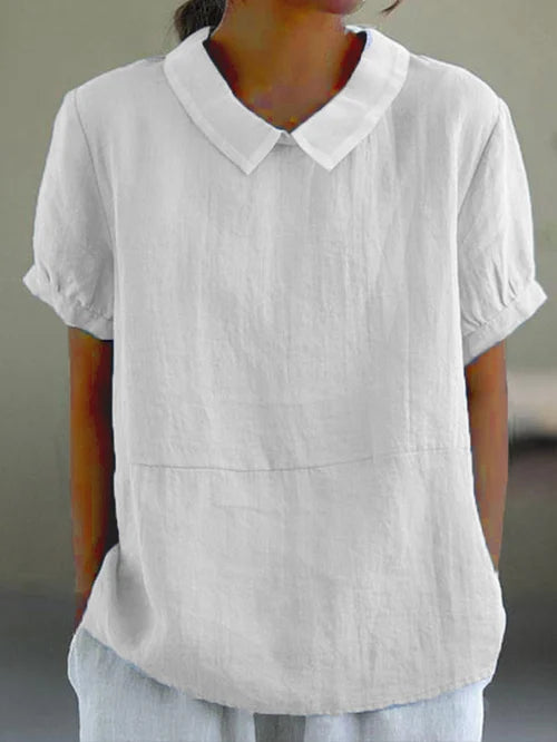 Cotton shirt for women featuring a modern silhouette, made from soft and breathable fabric, perfect for versatile styling on any occasion. 1
