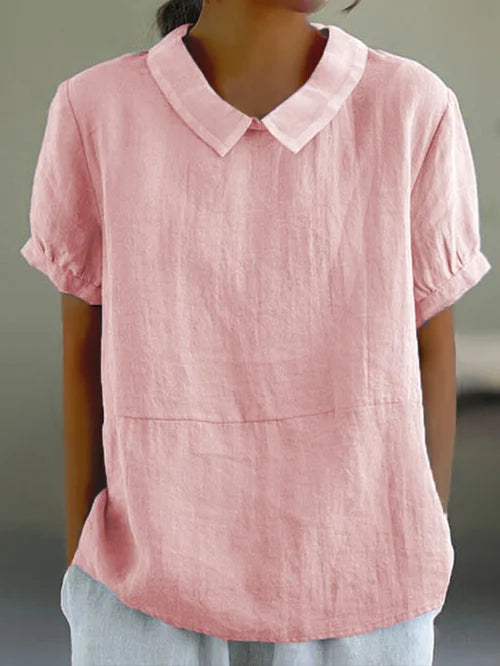 Cotton shirt for women featuring a modern silhouette, made from soft and breathable fabric, perfect for versatile styling on any occasion. 2