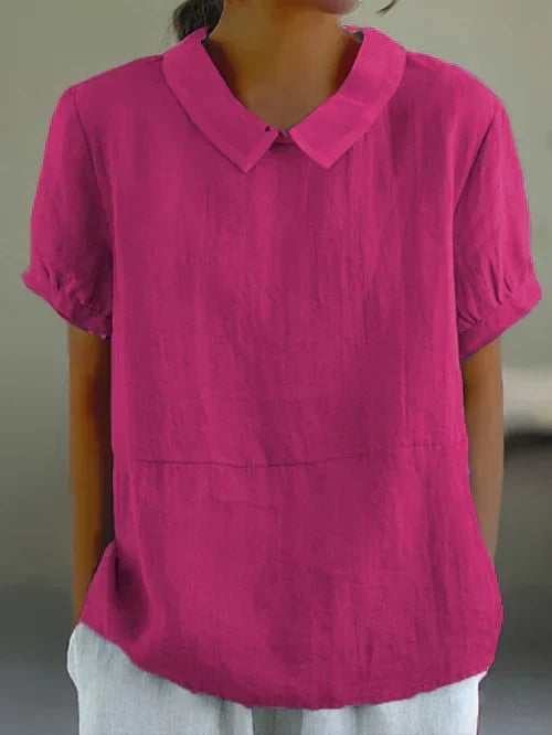 Cotton shirt for women featuring a modern silhouette, made from soft and breathable fabric, perfect for versatile styling on any occasion. 5