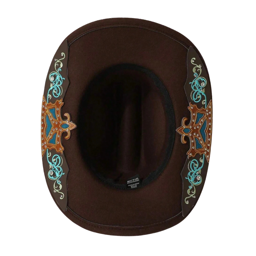 Cowboy hat with a modern design, featuring a classic Western style, made from high-quality felt, perfect for everyday wear. 1