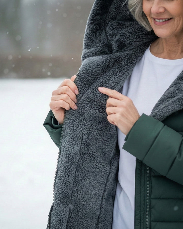 Fleece Lined Puffer Coat with Water-Resistant Shell – Women's Winter Jacket in A-Line Silhouette 5