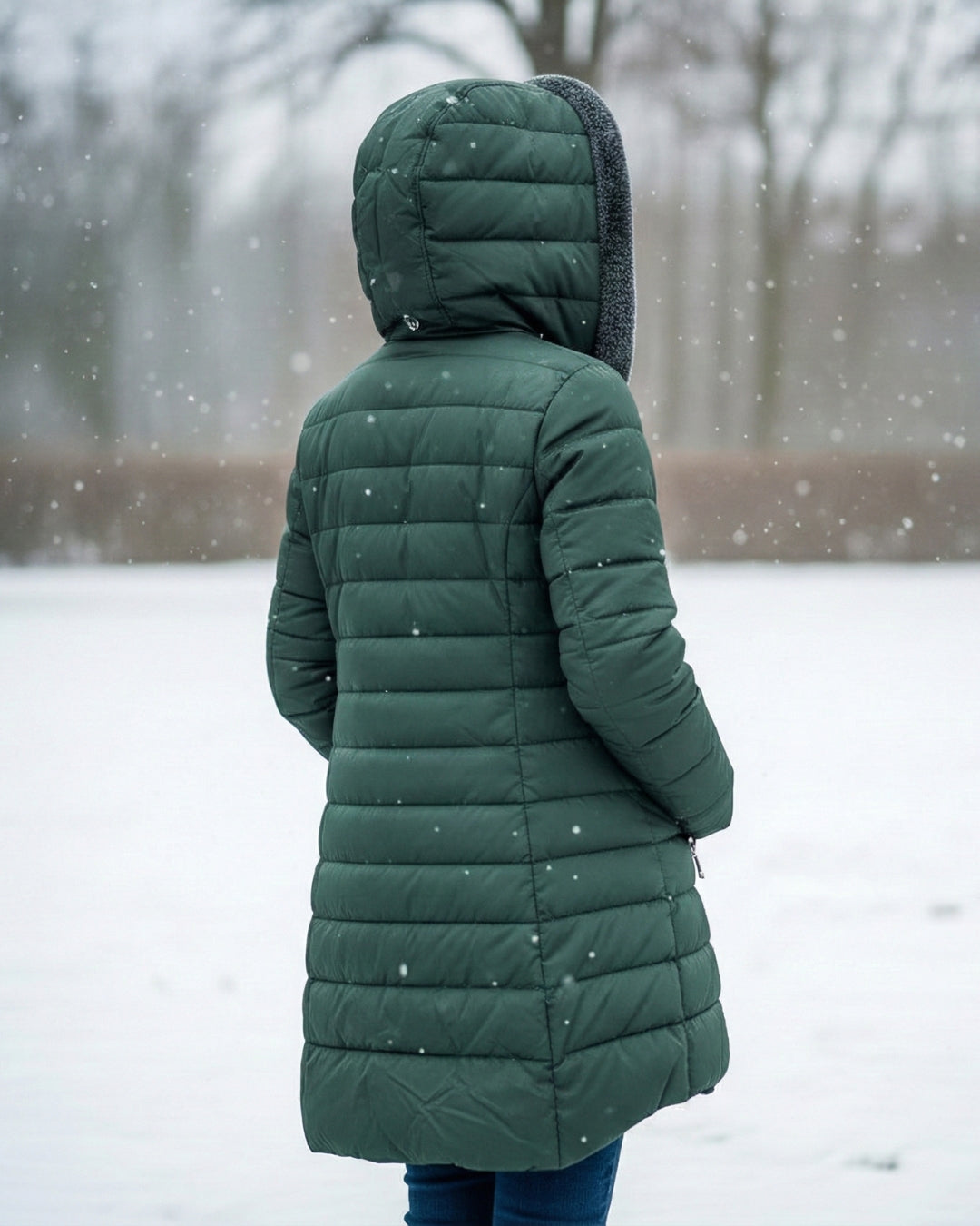 Fleece Lined Puffer Coat with Water-Resistant Shell – Women's Winter Jacket in A-Line Silhouette 6
