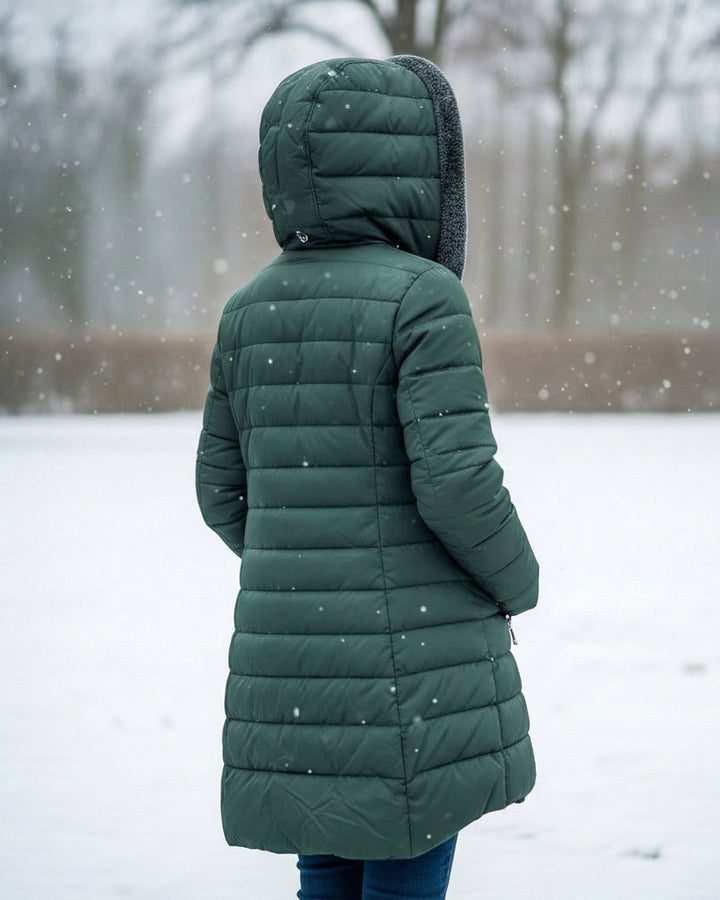 Fleece Lined Puffer Coat with Water-Resistant Shell – Women's Winter Jacket in A-Line Silhouette 6