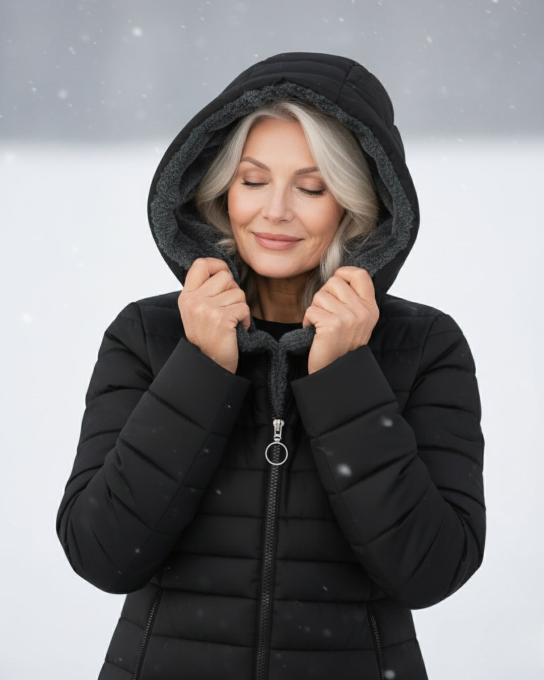 Fleece Lined Puffer Coat with Water-Resistant Shell – Women's Winter Jacket in A-Line Silhouette 8