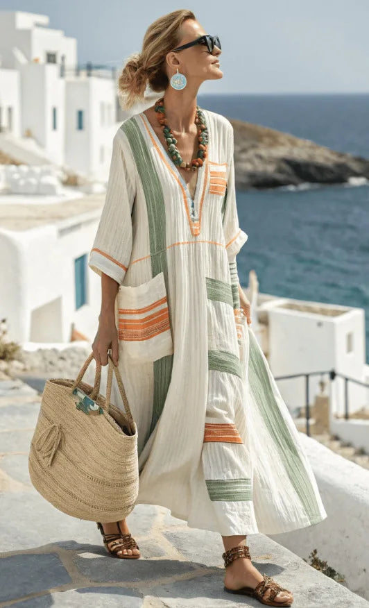 Elegant white floral maxi dress for women with long sleeves, perfect for summer weddings and special occasions. 3