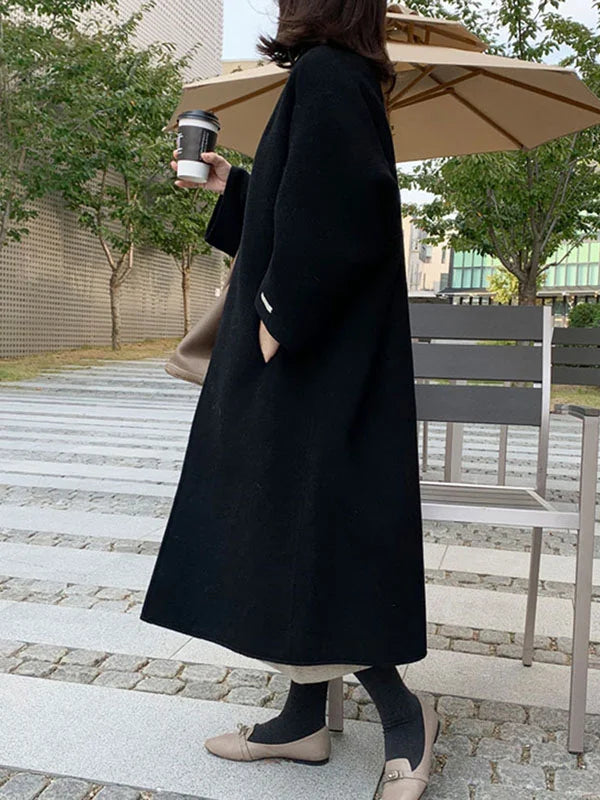 Long Wool Coat for Women with Relaxed Fit – Minimalist Design for Autumn/Winter 6