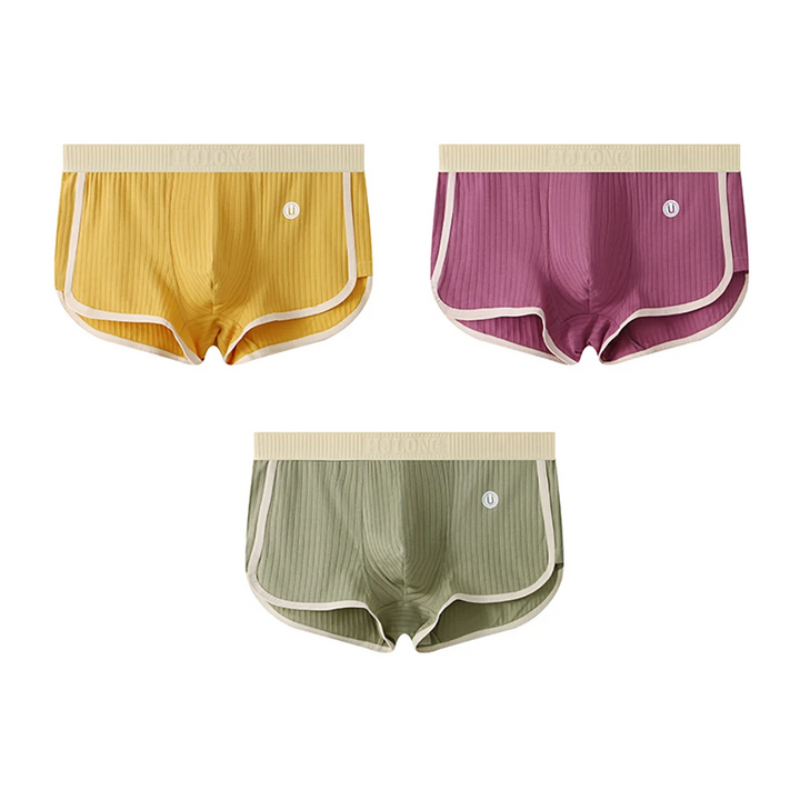 Men's briefs featuring a U-shaped pouch for enhanced support, made from ultra-soft cotton and breathable mesh, available in a convenient 3-pack. 2