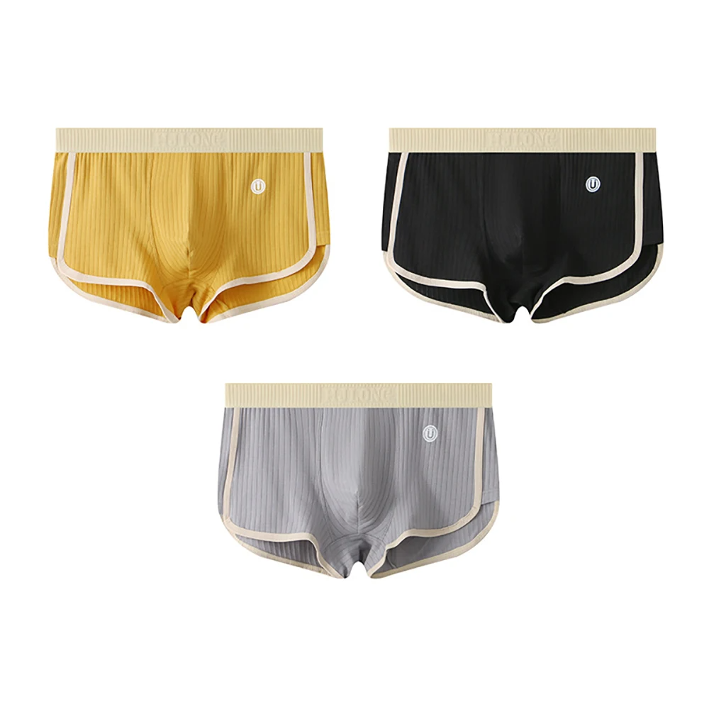Men's briefs featuring a U-shaped pouch for enhanced support, made from ultra-soft cotton and breathable mesh, available in a convenient 3-pack. 3
