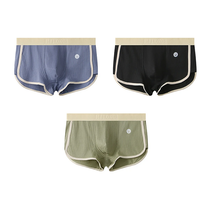 Men's briefs featuring a U-shaped pouch for enhanced support, made from ultra-soft cotton and breathable mesh, available in a convenient 3-pack. 4