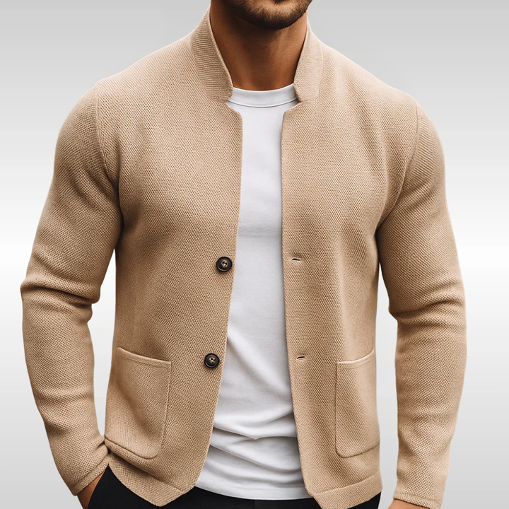 Men's Cardigan with Textured Knit Fabric – Lightweight Versatile Layering Piece for Casual and Smart-Casual Wear 2