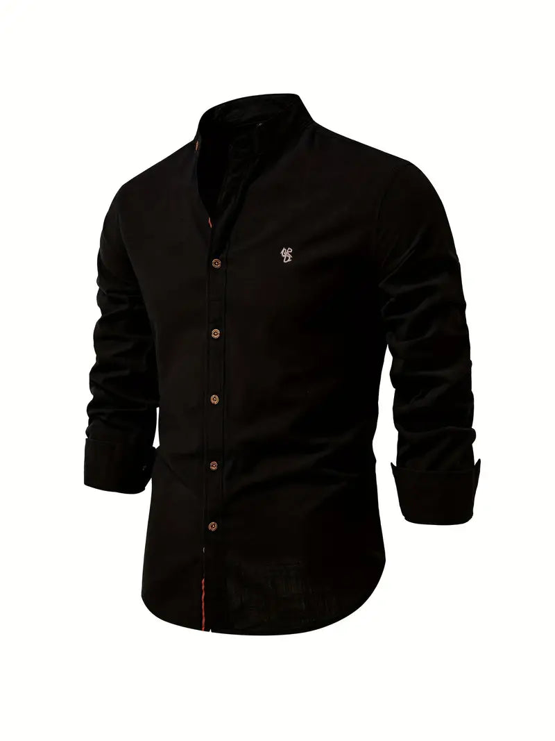 Men's casual button-up shirt for spring featuring a relaxed fit and lightweight design, perfect for versatile styling in warm weather. 11