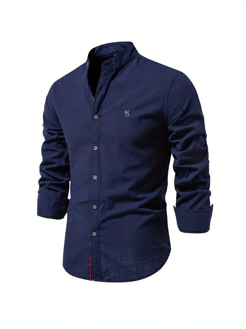 Men's casual button-up shirt for spring featuring a relaxed fit and lightweight design, perfect for versatile styling in warm weather. 6