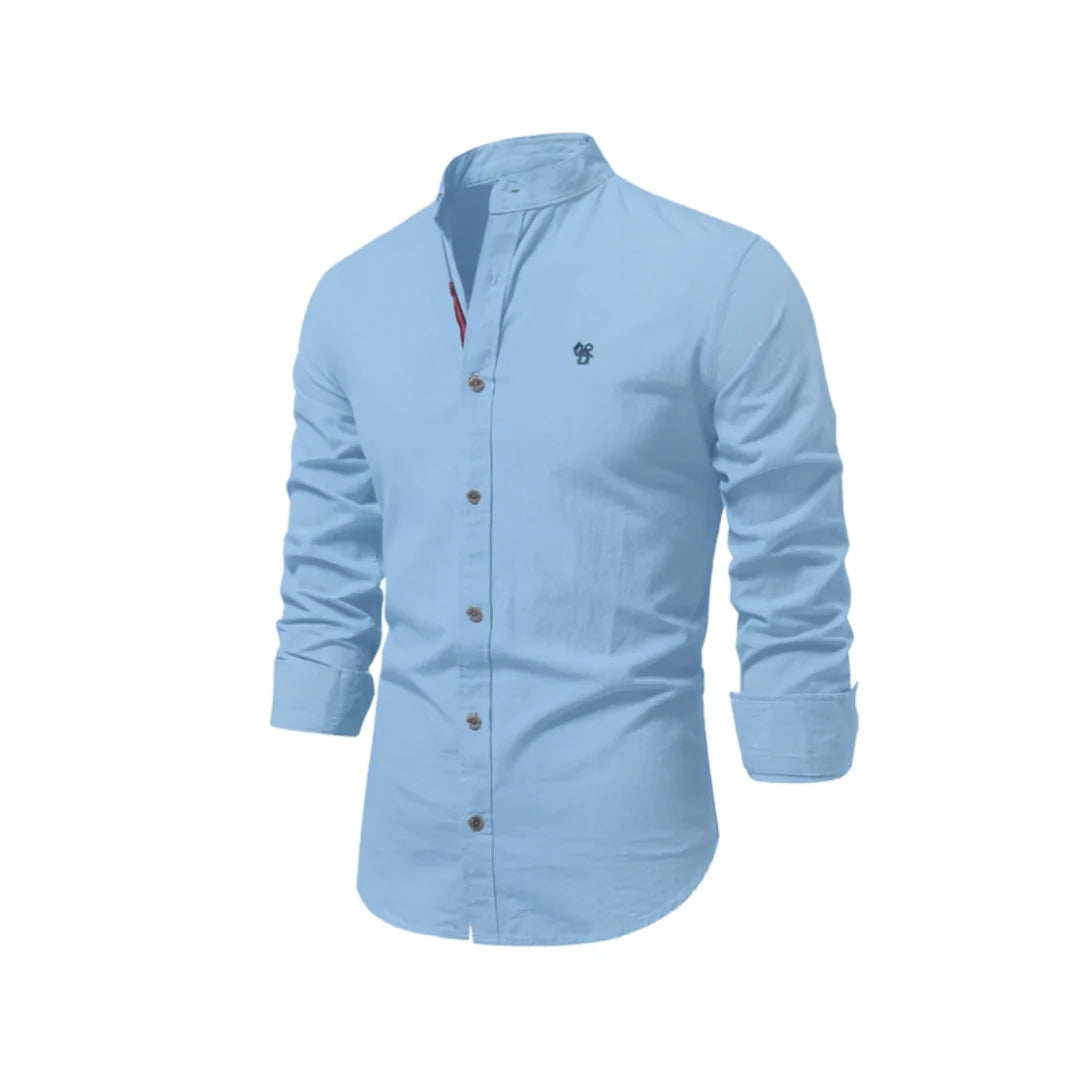 Men's casual button-up shirt for spring featuring a relaxed fit and lightweight design, perfect for versatile styling in warm weather. 9