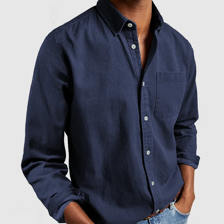 Men's shirt featuring breathable fabric, designed for smart-casual wear with a timeless aesthetic and easy care properties. 0
