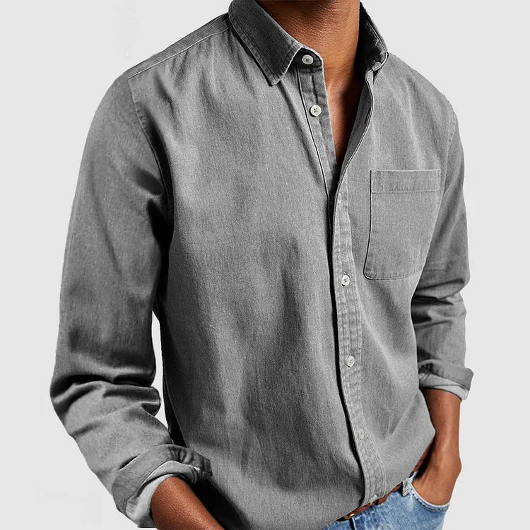 Men's shirt featuring breathable fabric, designed for smart-casual wear with a timeless aesthetic and easy care properties. 3