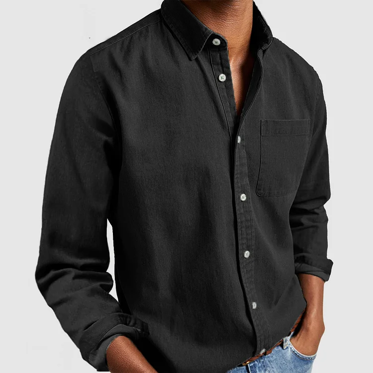 Men's shirt featuring breathable fabric, designed for smart-casual wear with a timeless aesthetic and easy care properties. 4
