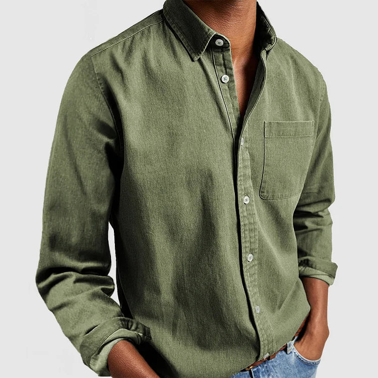 Men's shirt featuring breathable fabric, designed for smart-casual wear with a timeless aesthetic and easy care properties. 5