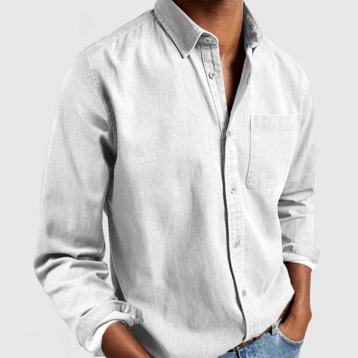 Men's shirt featuring breathable fabric, designed for smart-casual wear with a timeless aesthetic and easy care properties. 6