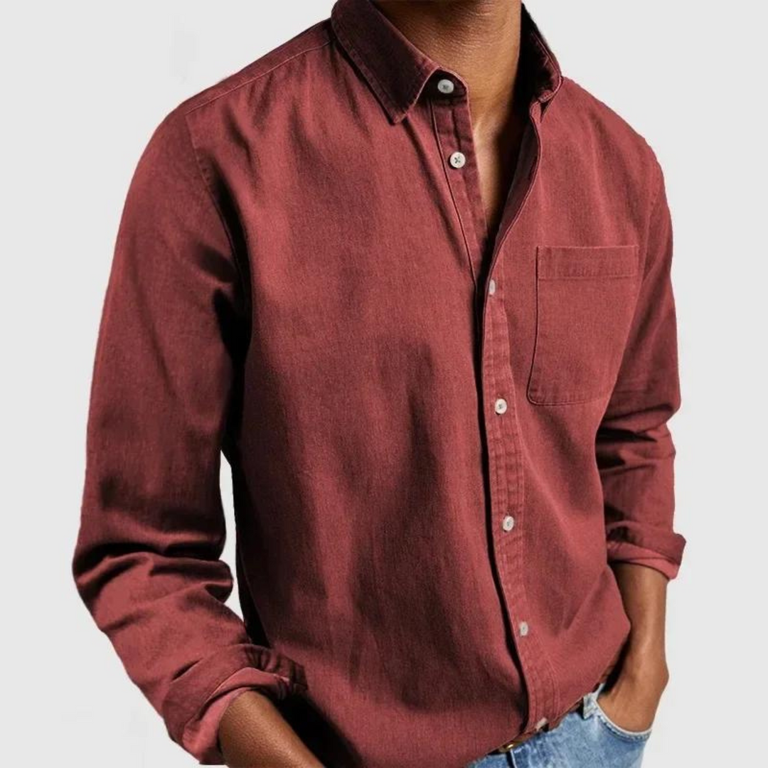 Men's shirt featuring breathable fabric, designed for smart-casual wear with a timeless aesthetic and easy care properties. 7