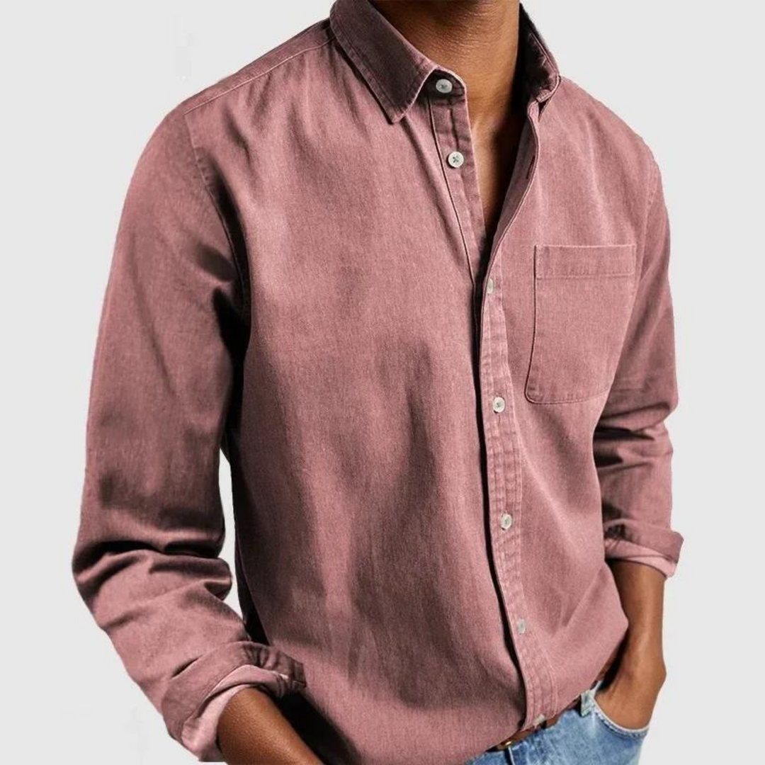 Men's shirt featuring breathable fabric, designed for smart-casual wear with a timeless aesthetic and easy care properties. 8