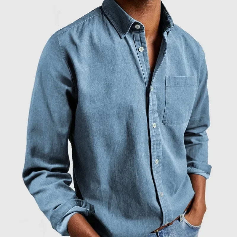 Men's shirt featuring breathable fabric, designed for smart-casual wear with a timeless aesthetic and easy care properties. 9