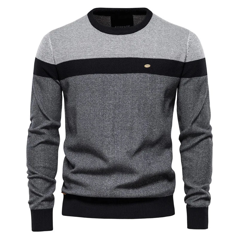 Men's Sweater in Soft-Knit Fabric for Comfortable Warmth – Classic Elegant Design in Blue 2