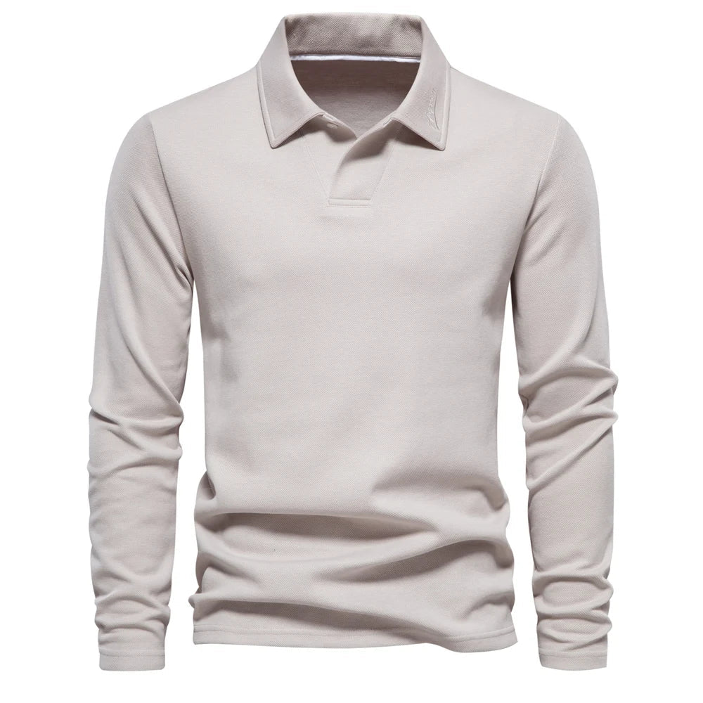 Men's Sweater with Soft Knit Fabric for Versatile Styling – Modern Classic Design in Elegant Neutral Color 0