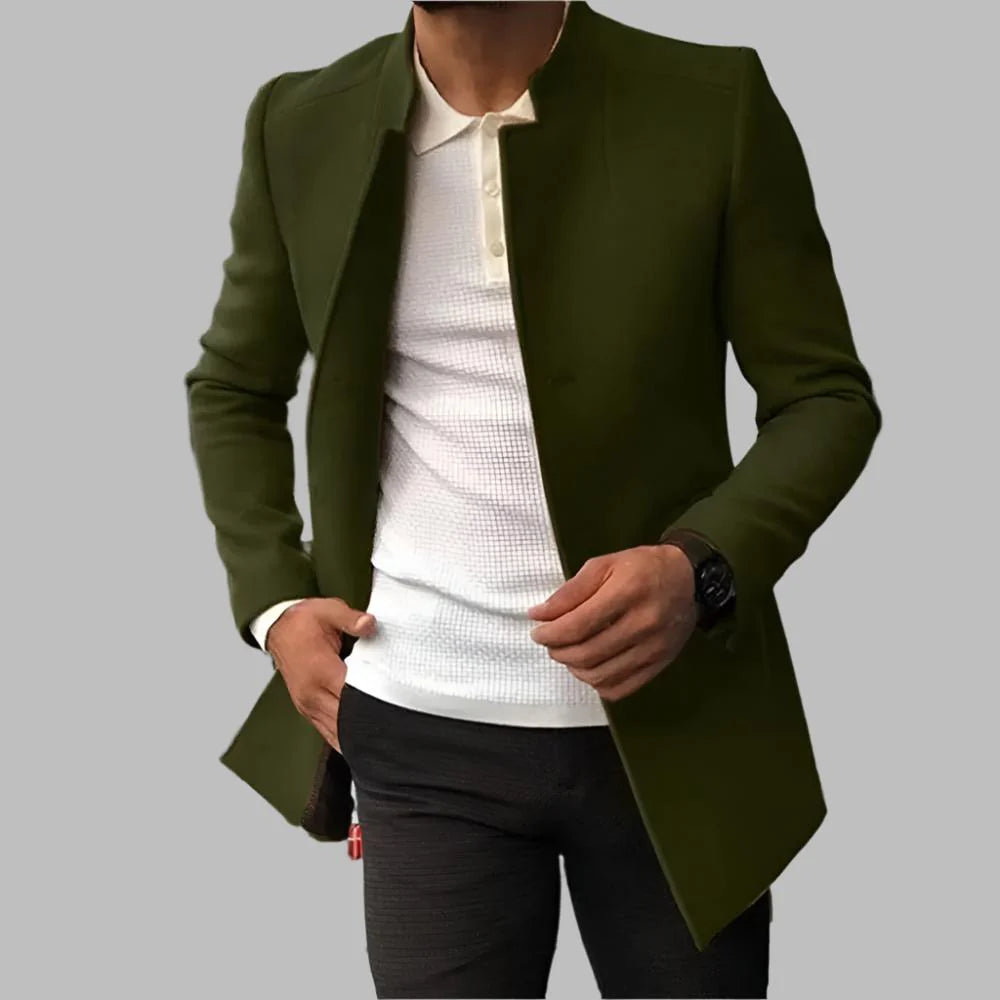 Men's wool jacket featuring a timeless design, perfect for all occasions, combining classic style with versatile comfort. 0