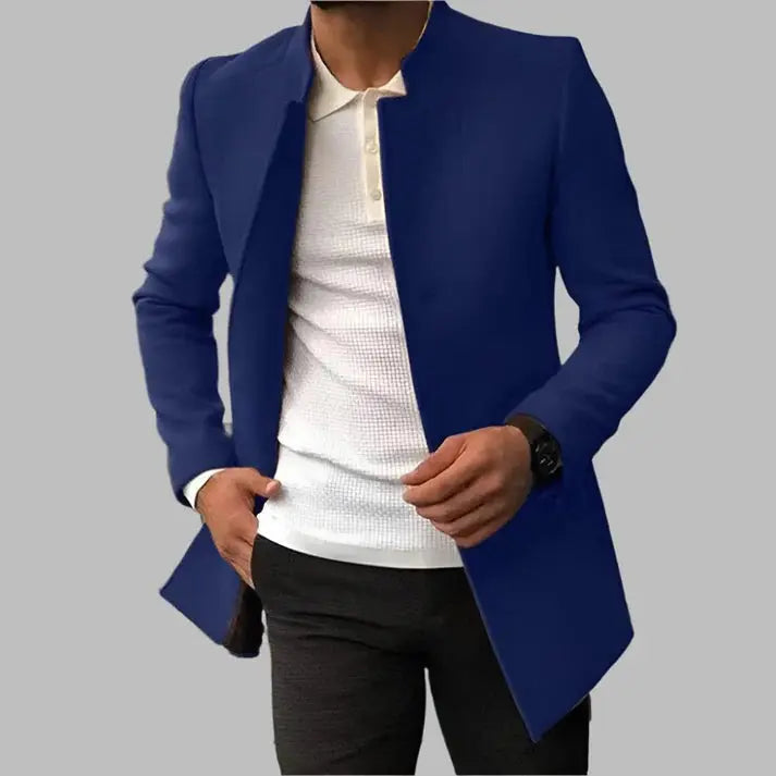 Men's wool jacket featuring a timeless design, perfect for all occasions, combining classic style with versatile comfort. 1