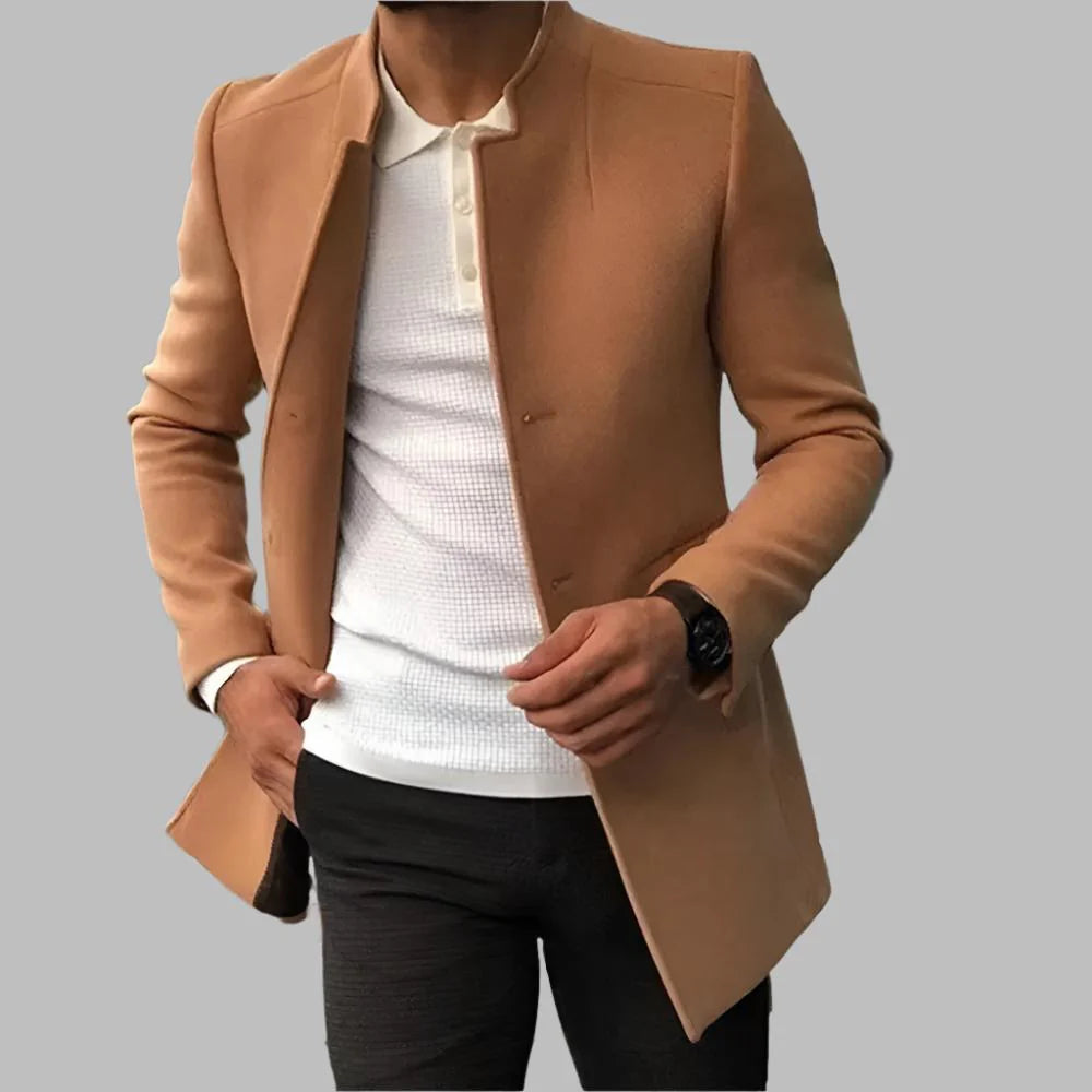 Men's wool jacket featuring a timeless design, perfect for all occasions, combining classic style with versatile comfort. 3