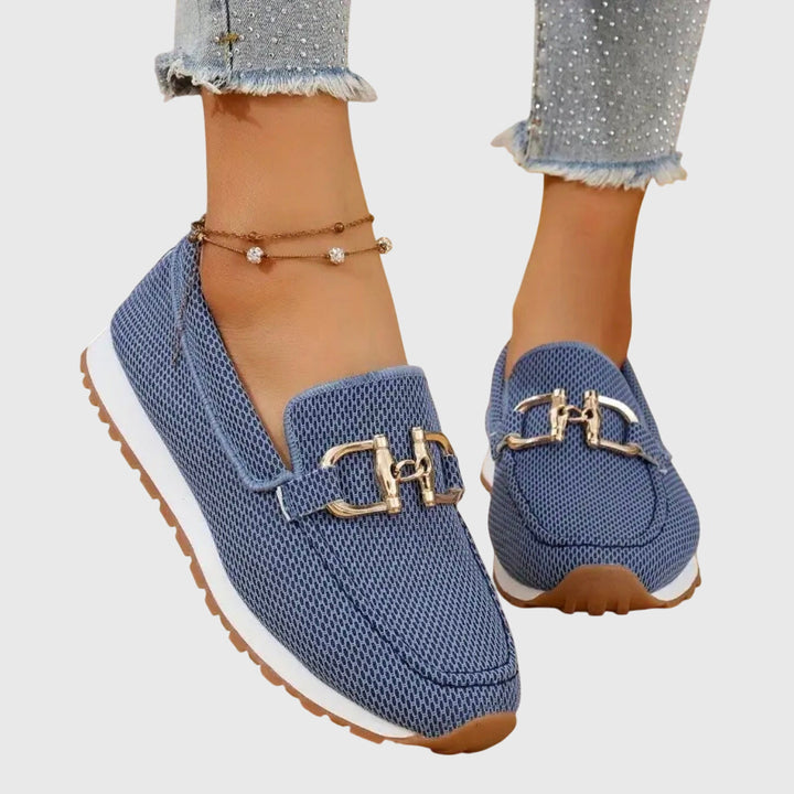 Orthopedic loafers for women featuring ergonomic support, slip-on design, and made from soft breathable material for comfort and style. 1