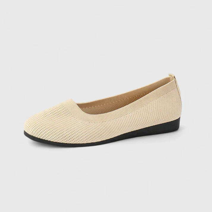 Orthopedic slip-on women's shoes featuring a cushioned footbed, designed for comfort and support, made from premium polyester and PU materials. 1