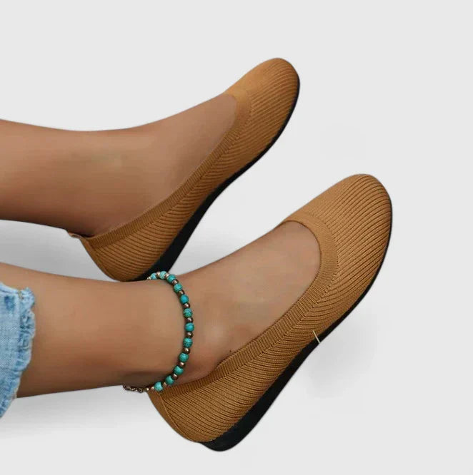 Orthopedic slip-on women's shoes featuring a cushioned footbed, designed for comfort and support, made from premium polyester and PU materials. 5