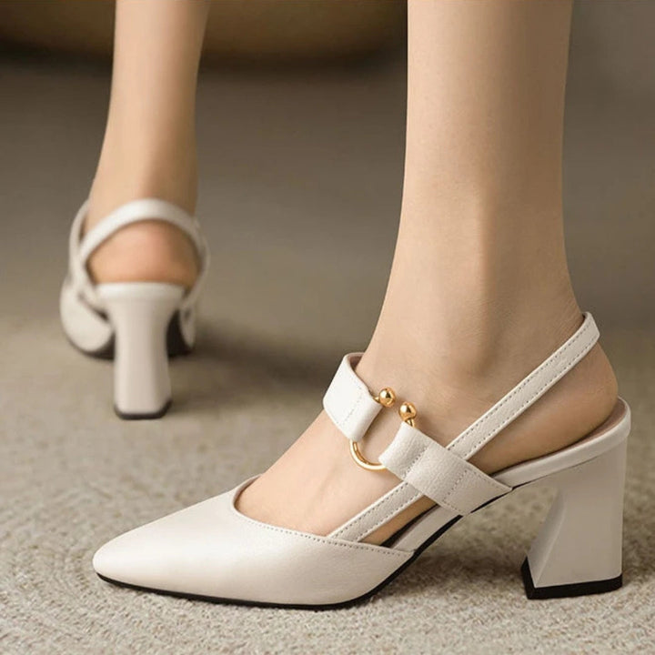 Orthopedic women's heels featuring ergonomic support, a breathable lightweight design, and a non-slip sole for comfort and stability. 1