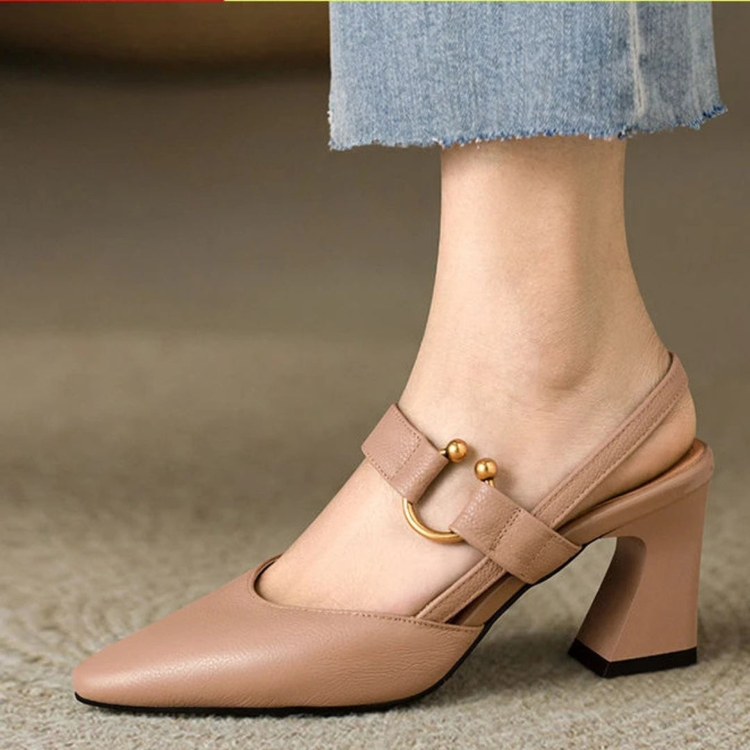 Orthopedic women's heels featuring ergonomic support, a breathable lightweight design, and a non-slip sole for comfort and stability. 2