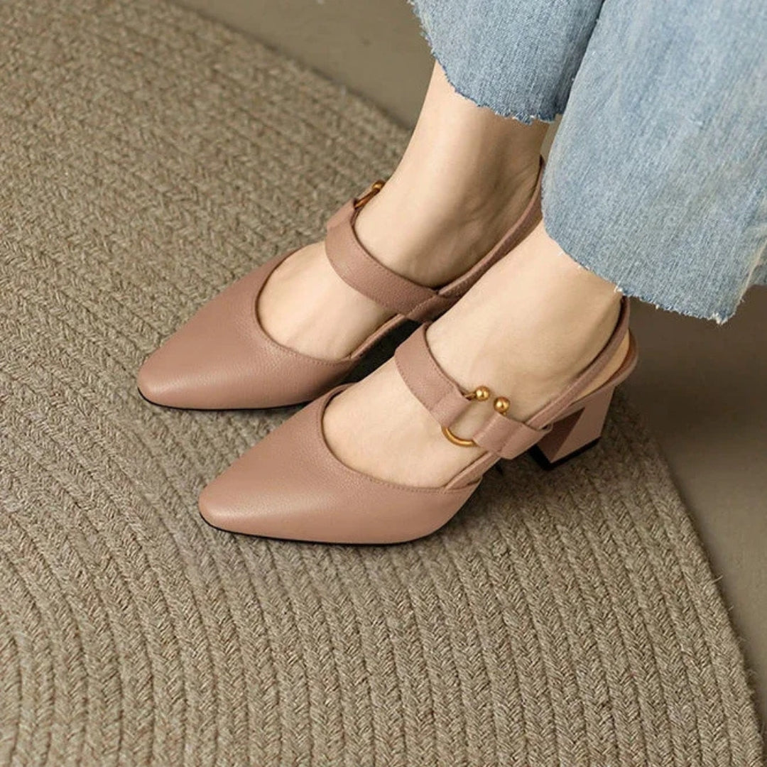 Orthopedic women's heels featuring ergonomic support, a breathable lightweight design, and a non-slip sole for comfort and stability. 4
