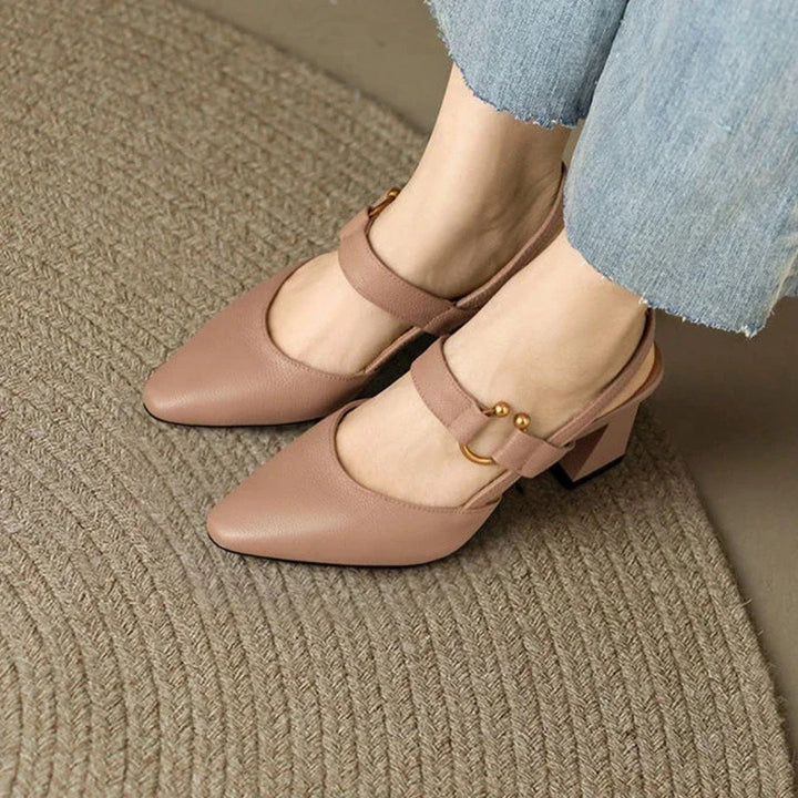 Orthopedic women's heels featuring ergonomic support, a breathable lightweight design, and a non-slip sole for comfort and stability. 4