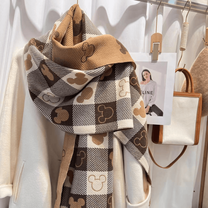 Reversible Plaid Scarf with Tassels – Lightweight Cozy Winter Accessory – Soft Fabric Blend 1