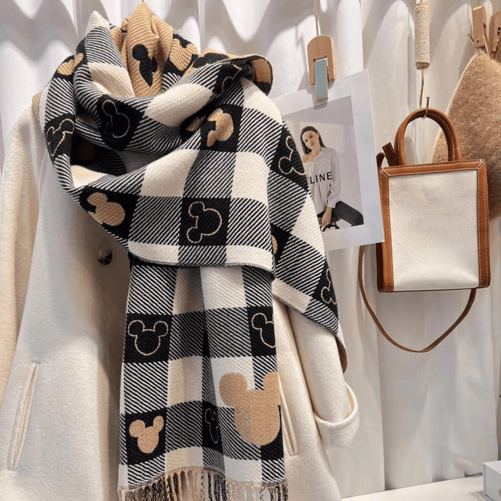 Reversible Plaid Scarf with Tassels – Lightweight Cozy Winter Accessory – Soft Fabric Blend 2