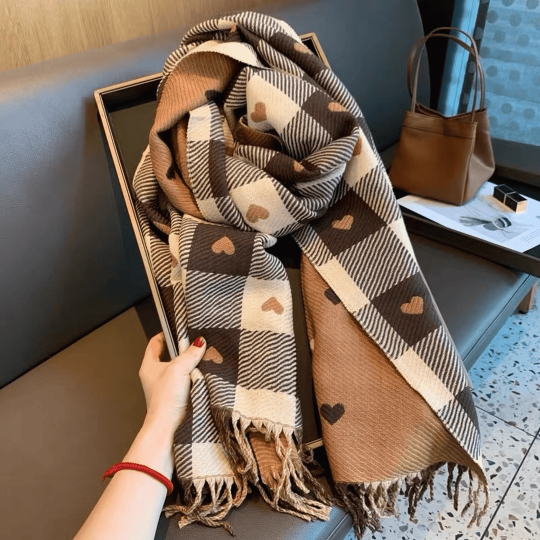 Reversible Plaid Scarf with Tassels – Lightweight Cozy Winter Accessory – Soft Fabric Blend 4